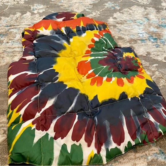 Lands’ End Down Puffer Vest Tie-Dye Print Size 7-8 - Picture 5 of 5